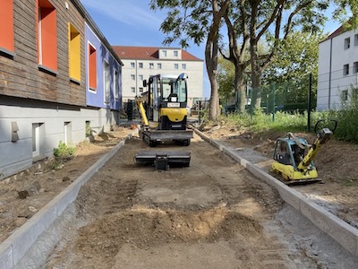 Kita Herrichten der neuen Zufahrt